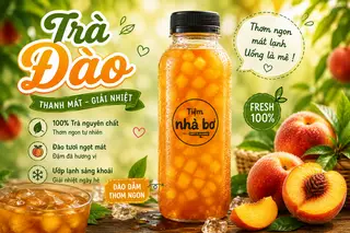 Hình ảnh Trà Đào đóng chai 