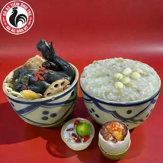 Hình ảnh Cháo x Gà Ác Tiềm x Hột Vịt Lộn
