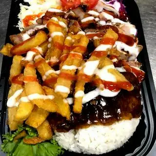 Hình ảnh Cơm kebab thêm khoai chiên