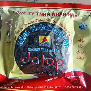 Hình ảnh Bánh Tráng Mè Bình Định 1 bịch 