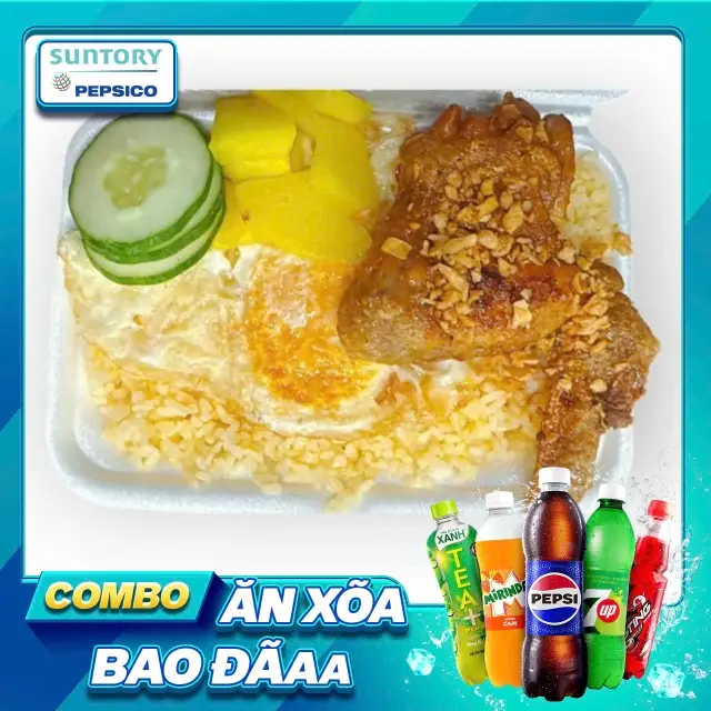 Hình ảnh Combo Cơm Cánh Gà Sốt Mắm Tỏi + Nước Ngọt SPVB