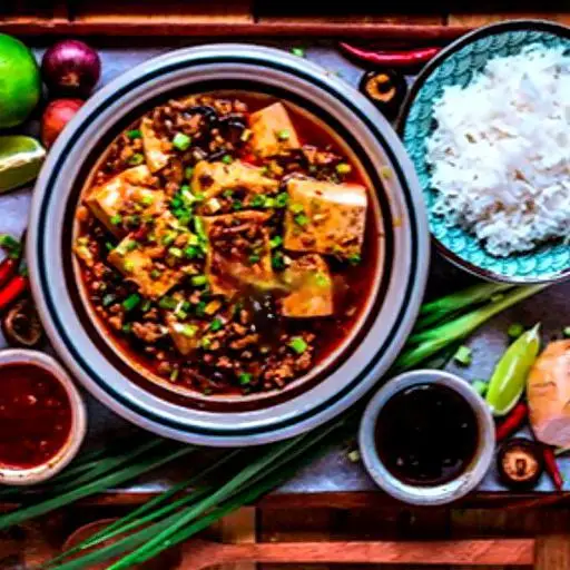 Hình ảnh Đậu hủ tứ xuyên kèm cơm - mapo tofu with rice