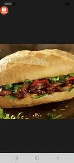 Hình ảnh bánh mì patê thịt nướng 