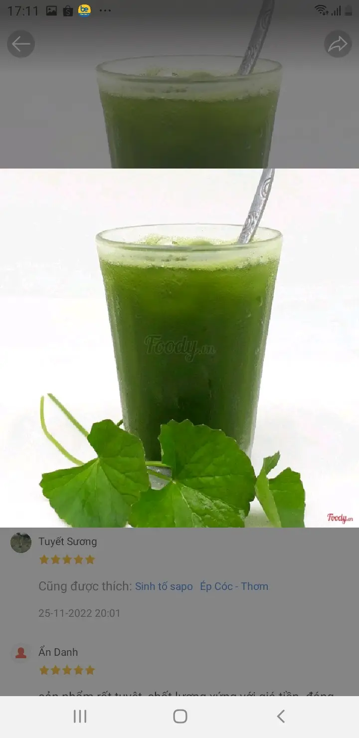Hình ảnh nước Rau Má sữa đường phèn