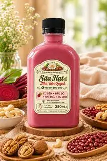 Hình ảnh Củ dền - đậu đỏ - hạt điều - óc chó
