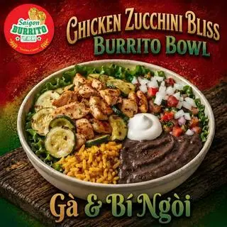 Hình ảnh Chicken Zucchini Bliss Burrito Bowl | Gà & Bí Ngòi