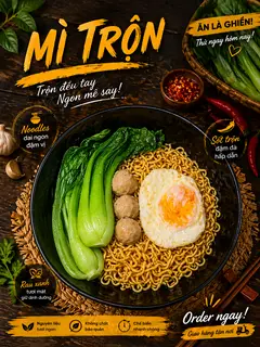 Hình ảnh Mì Trộn Trứng - Bò Viên
