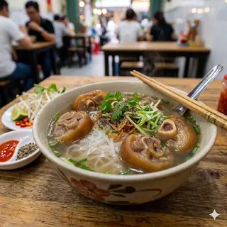Hình ảnh 猪蹄米粉	/	Pork Knuckle Rice Vermicelli	/	Hủ Tiếu Giò Heo