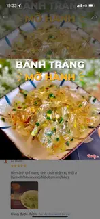 Hình ảnh bánh tráng phơi sương trộn mỡ hành+tóp mỡ