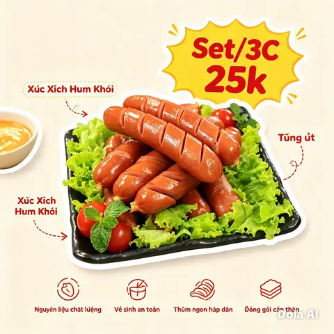 Hình ảnh 3 Xúc Xích Hun Khói 