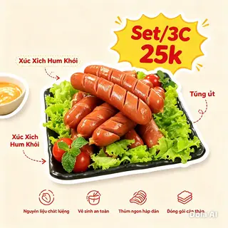 Hình ảnh 3 Xúc Xích Hun Khói 