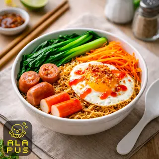 Hình ảnh Mì Trộn Xúc Xích - Thanh Cua - Ốp La