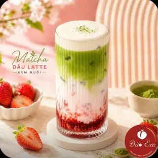 Hình ảnh Matcha Dâu Latte Kem Muối