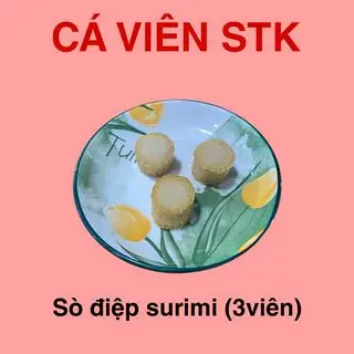 Hình ảnh 3 viên sò điệp surimi 