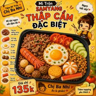 Hình ảnh mì samyang trộn thập cẩm đặc biệt 