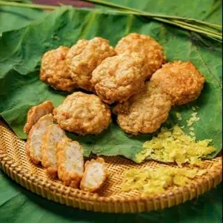 Hình ảnh CHẢ CỐM CHAY CHIÊN GIÒN (1 MIẾNG TRÒN TO)