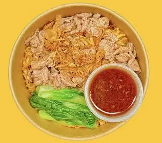 Hình ảnh 1 mì trộn bò +  1 trà tắc
