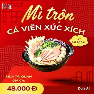 Hình ảnh Mì Trộn xúc xích, cá viên