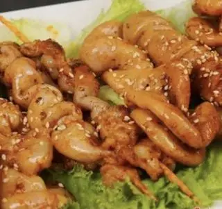 Hình ảnh lòng heo nướng than hồng