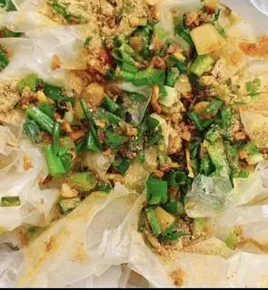 Hình ảnh Bánh tráng dẻo phơi sương mỡ hành