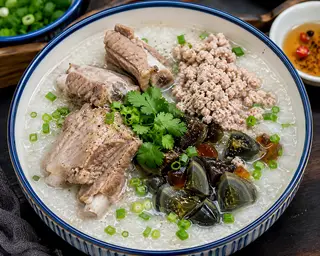 Hình ảnh Cháo sườn thịt bầm bắc thảo