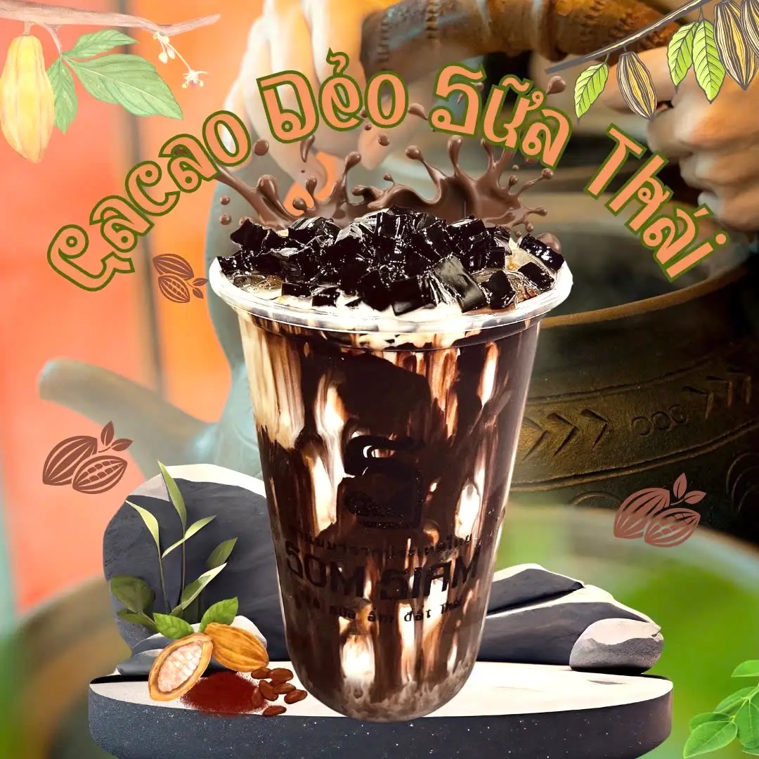 Hình ảnh Cacao dẻo sữa Thái (full topping) M