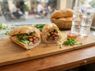Hình ảnh Combo healthy - 2 bánh mì fulltoping và nước suối
