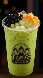 Hình ảnh Trà sữa thái xanh full topping 
