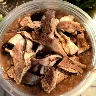 Hình ảnh Cháo thịt dải hành - tía tô