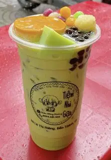 Hình ảnh Trà Sữa Thái Xanh Full Topping - 700ml