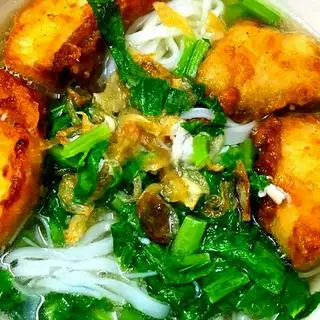 Hình ảnh Bánh đa trắng cá rô giòn