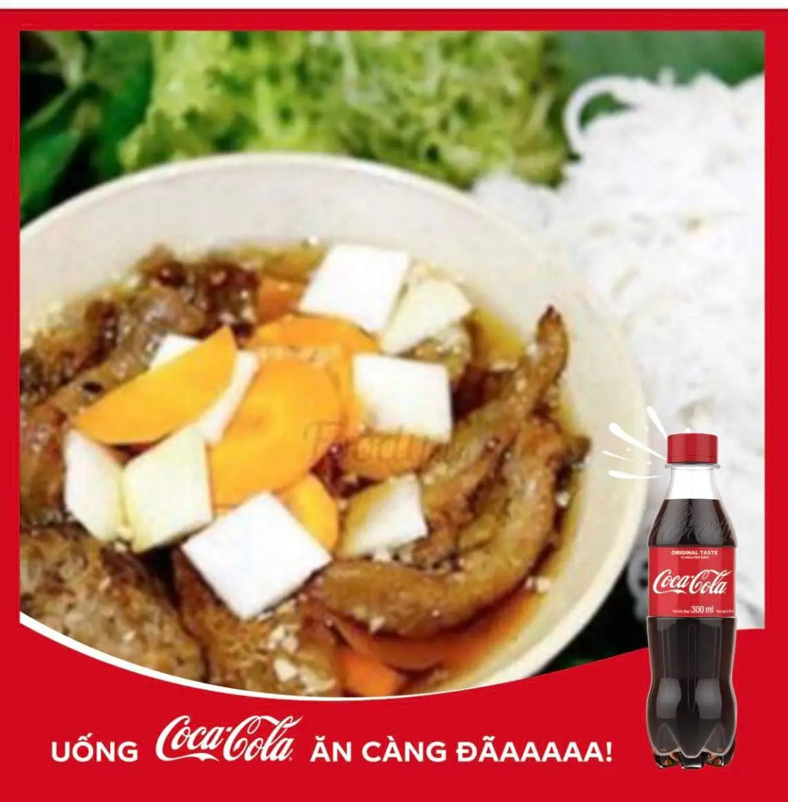 Hình ảnh Bún chả chấm + Coca