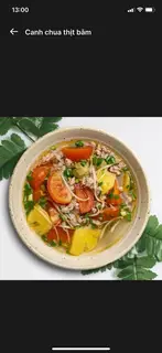 Hình ảnh Cơm canh chua thịt bằm