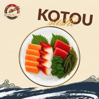 Hình ảnh Sashimi 5 miếng cá hồi Na Uy 4 miếng sò đỏ 2 miếng cá ngừ