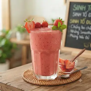 Hình ảnh S5. Sinh tố Dâu - Strawberry Smoothie