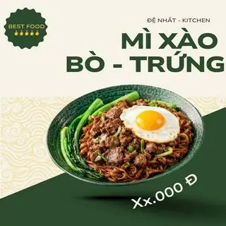 Hình ảnh Mì xào bò - trứng đậm đà