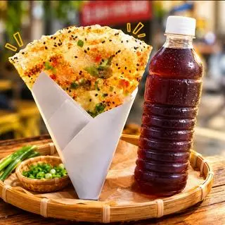 Hình ảnh 1 Bánh tráng full topping + 1 Bánh ko + 1 Nước Sâm
