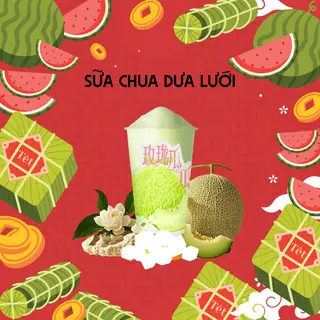 Hình ảnh Sữa Chua Dưa Lưới - Đá xay