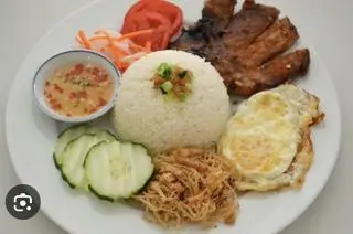 Hình ảnh cơm tấm sườn bì chả