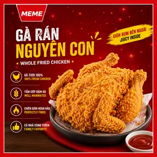 Hình ảnh Gà Rán Nguyên Con