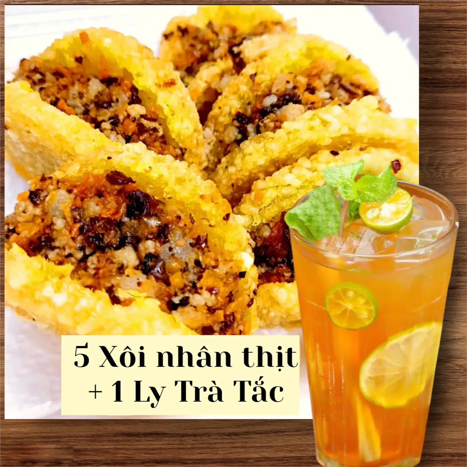 Hình ảnh 5 Xôi Chiên Nhân Thịt + Trà Tắc M