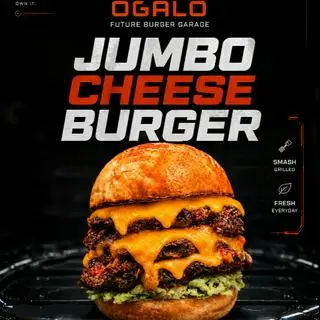 Hình ảnh Bánh Mì Burger 2 tầng thịt ngập sốt - Ogalo Jumbo Mì Bánh Mì Bu x2 thịt Phô Mai - Ogalo Jumbo Cheese