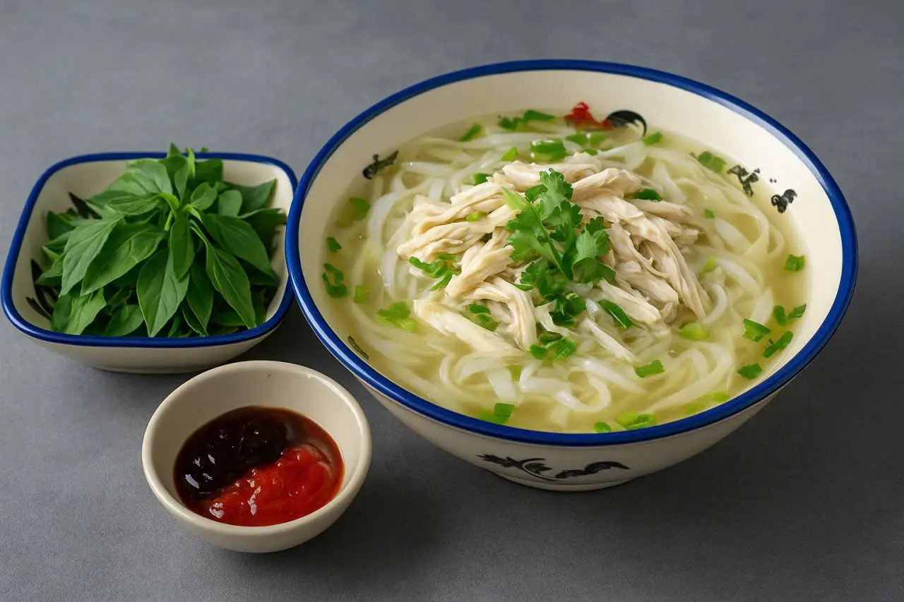 Hình ảnh Phở gà xé chicken pho