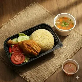 Hình ảnh Cơm Gà Đùi Nhỏ + Canh