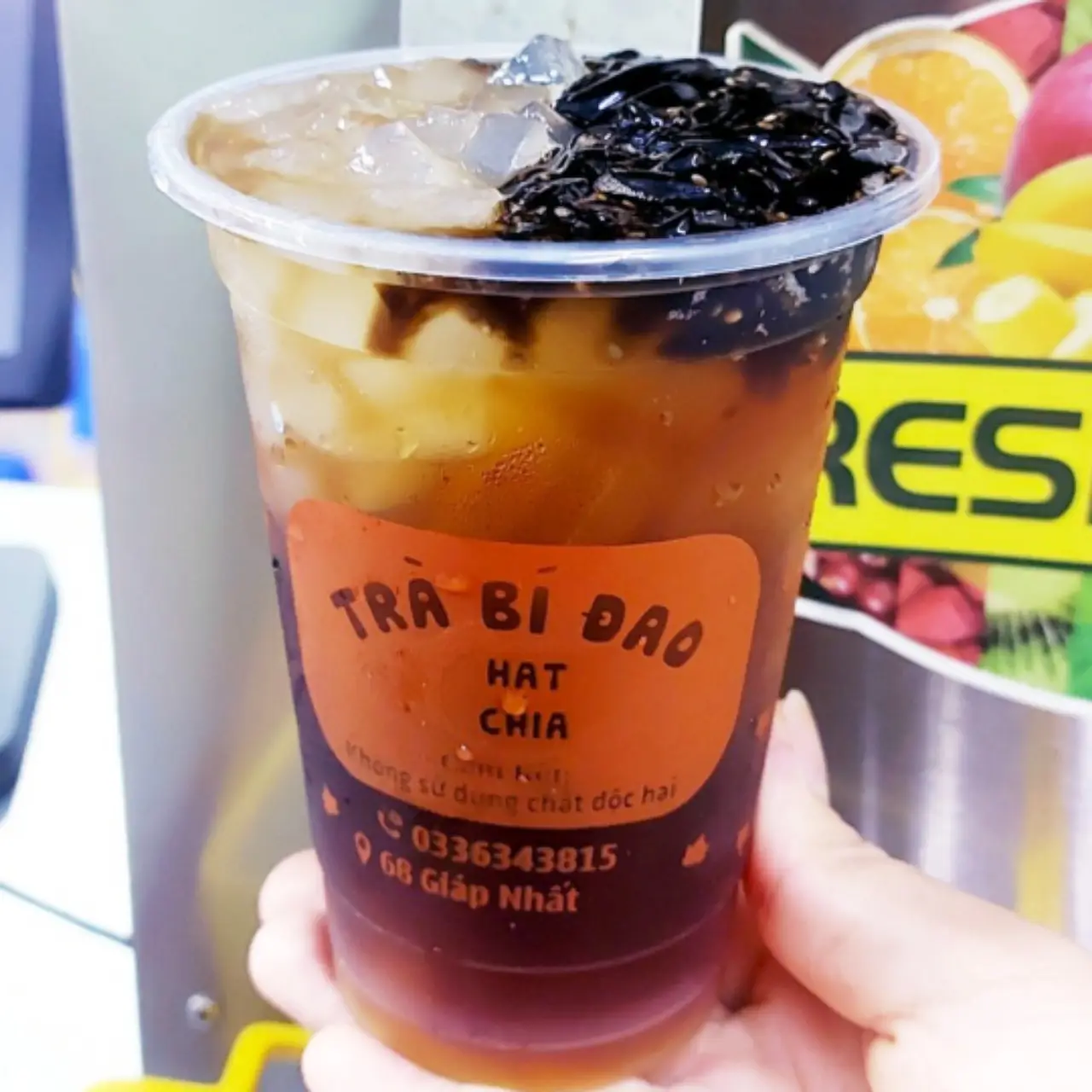 Hình ảnh Combo mua 04 trà bí đao thạch hạt chia tặng 01 hướng dương