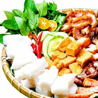 Hình ảnh SL2: Bún - đậu - thịt - chả cốm - dồi sụn - nem rán