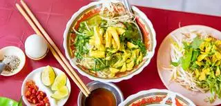 Hình ảnh bún thịt cá+chả cá