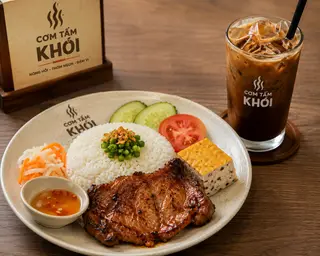 Hình ảnh Combo Sườn Chả + Cà phê đá hoặc Sữa