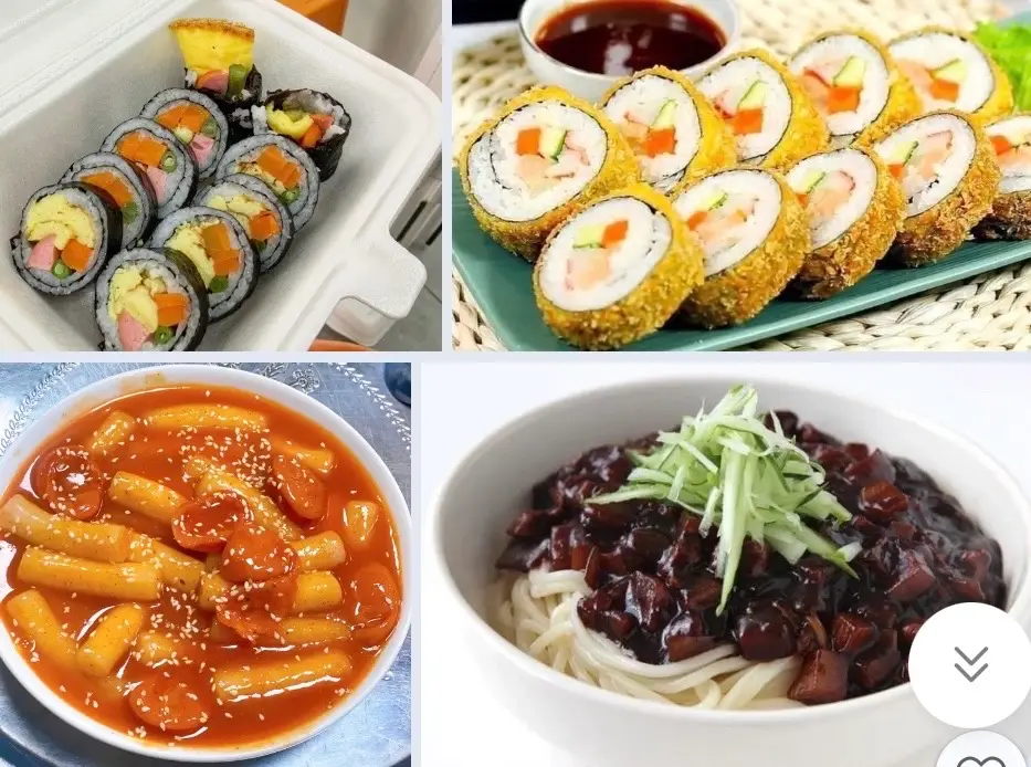 Hình ảnh Combo 245k(tokbokki, mỳ tương đen, kimbap chiên, kimbap thường)