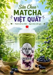 Hình ảnh Matcha việt quất